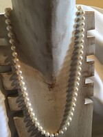 Klasszikus, 45 cm-es igazgyöngy nyaklánc valódi 333-as arany kapo