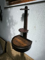 Antik Biedermeier Pipatórium pipa tartó fiókos fali.