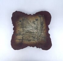 2A579 Szemereki Teréz kortárs kerámia falidísz vagy dísztál 37 x 37 cm