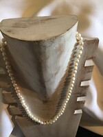 Elegáns, valódi igazgyöngy nyaklánc 14k arany kapoccsal