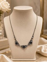 Ezüst collier &nyakék
