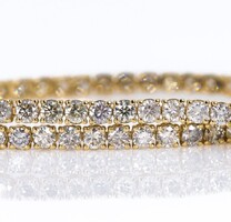 14K sárga arany tenisz karkötő 4.54ct gyémánttal