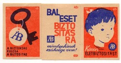 Gyufacímke: Állami Biztosító.