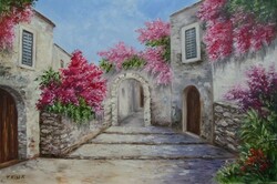 Olajfestmény farostra, 40x60 cm, Kiss Karola Príma Díjas festőművésztől