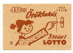Gyufacímke: Lottó.