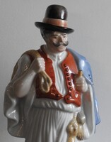 Herendi porcelán - Bugaci Juhász - Jelzett, hibátlan! magassága 32 cm, szélessége 16 cm