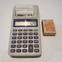 Retro texas instruments TI-5006 II nyomtatószámológép működik iroda dekoráció szocreál