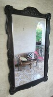 Antique Large Biedermeier Special Veneered Mirror! Rare Shape. 1.44 m Height. Video!