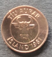 Izland 10 aurar 1981 (R45)