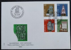 SVf1272-5 / Svájc 1984 PRO PATRIA bélyegsor FDC-n