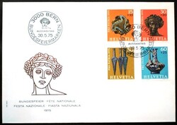 SVf1053-6 / Svájc 1975 PRO PATRIA bélyegsor FDC-n