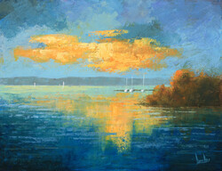 Akciós ár: Lantos György: Balaton 30x40 cm
