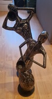 Unique minimalist metal sculpture. 61 cm Grey, black