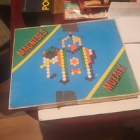 Retro mágneses mozaik kirakó társasjáték szocreál minerva triál