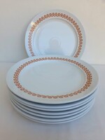 Nagyméretóü Alföldi okkersárga indamintás porcelán kináló tálak (28cm)