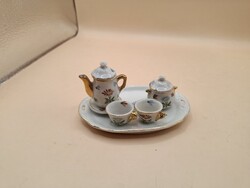 Baba teázó porcelán készlet,  bababútor,  babaház kiegészítők, ajánljon!