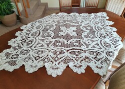 Antik Szecessziós VERT CSIPKE TERÍTŐ !!! - 130x140 cm