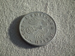 Németország, horogkeresztes birodalmi 50 Pfennig (Reichspfennig), 1939 J