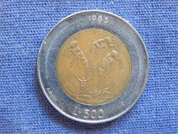 San Marino 500 Lira 1983 bimetál