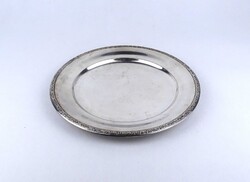 2A647 Antik jelzett ARGENTOR ezüstözött fém tálca 26.5 cm
