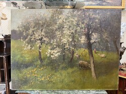 Neogrády Antal (1861 - 1942) olajfestménye. Jelzett, hibátlan, eredeti!