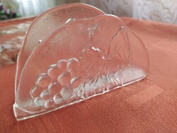 Vintage Muurla (Finnország) skandináv üveg szalvétatartó / levéltartó