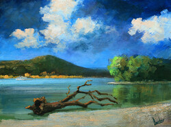 Akciós ár: Lantos György: A Dunánál 30x40 cm