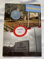 Határok nélkül Európában - Schengen tiszteletére bliszter Uniós UNC 50 Forinttal, Hegyeshalom