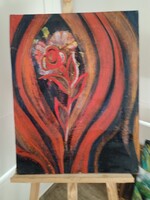 Szignózott (Séday?) virágcsendélet festmény 52x66 cm