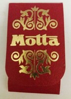 1970's RETRO - OLASZ MOTTA-reklám fogpiszkáló szett plasztik szálak PAPÍR TOKBAN-HIBÁTLAN HIÁNYTALAN