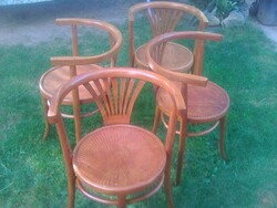 Thonet Debrecen legyezős székek 1930 körüliek - hibátlanok a 4db együtt eladó
