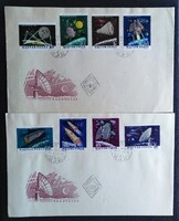 F664 / 1964 Az űrkutatás eredményei bélyegsor FDC-n
