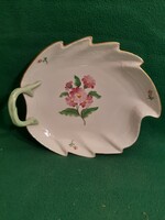 Nagy Herendi MAP  mintás porcelán füles levél kínáló tál