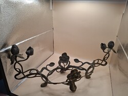 Szecessziós bronz asztalközép,  üvegbetét nélkül, ajánljon!
