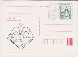 Cserkésztalálkozó Pákozd postatiszta levelezőlap alkalmi bélyegzéssel 1998