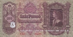 100 Pengő  1930  Felülbélyegzéssel  A képen látható  szép állapotban