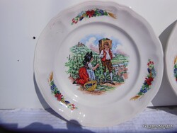 TÁNYÉR - 1880 - 1922 - évig GYÁRTOTT - FRANCIA -  LUNEVILLE - 20 cm - PORCELÁN