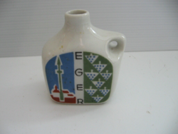 Retro Zsolnay mini kulacs Eger felirattal