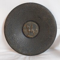 Szent István Király bronz falitál 1630 gramm , 30cm