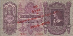 100 Pengő  1930  Csillagos Felülbélyegzéssel  A képen látható  szép állapotban