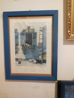 Rosine Wachtmeister , a Goebel - Hummel modern cicája  kitalálójának  műve , szignóval , 51 x 38 cm