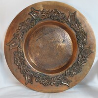 Kardos iparművész fémműves bronz falitál