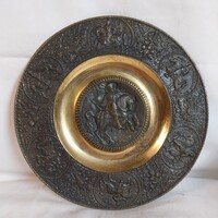 Gustav II Adolf mintázatú bronz falitál