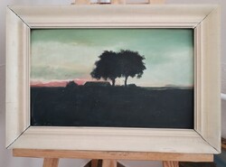 Móré Imre (Derecske) tájkép  festménye 55x39 cm kerettel