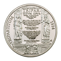Magyarország Történelme Tripartitum 1514 ezüst emlékérem