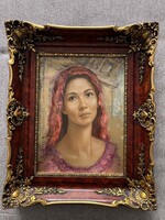 Kárpáti József (1958) – Beautifying Memory – Rare Masterpiece in Beautiful Luxury Frame (1998