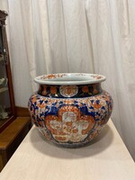 Nagyméretű japán Imari porcelán kaspó