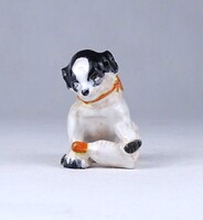 2A753 Vitéz Vidovich Ferenc art deco kerámia kutya kölyök figura 6.4 cm
