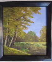 Szabó László (1972-) Erdő. 28x30cm.
