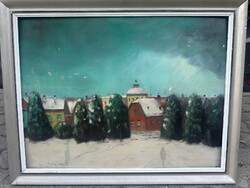 Nagy Ernő Sándor festmény h60x 80-as sérült állapotban